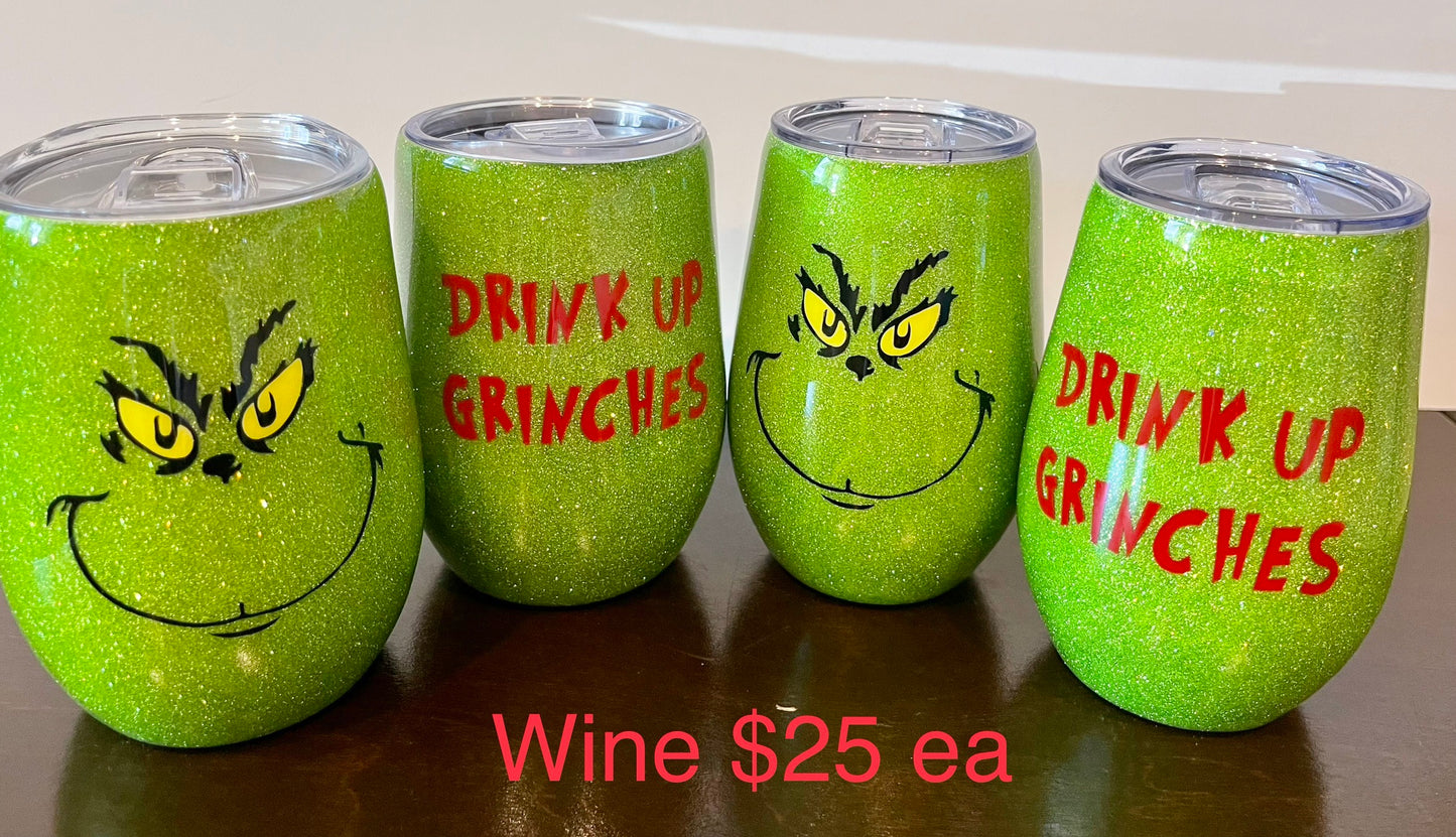 Grinch Wine Tumbler