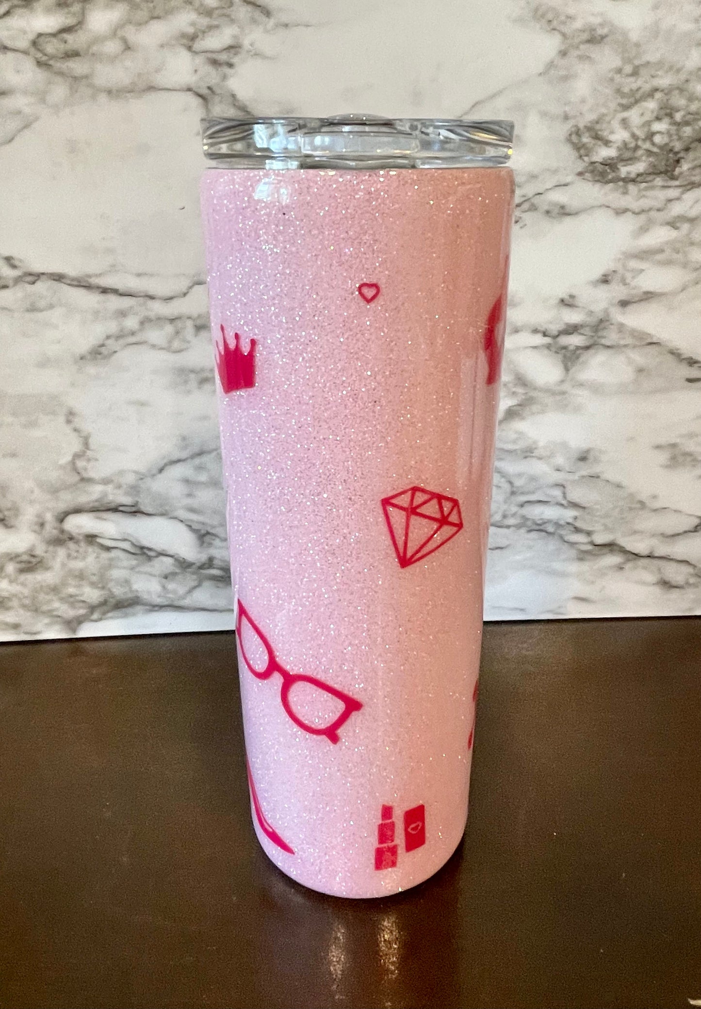 Barbie Pink Glitter Tumbler