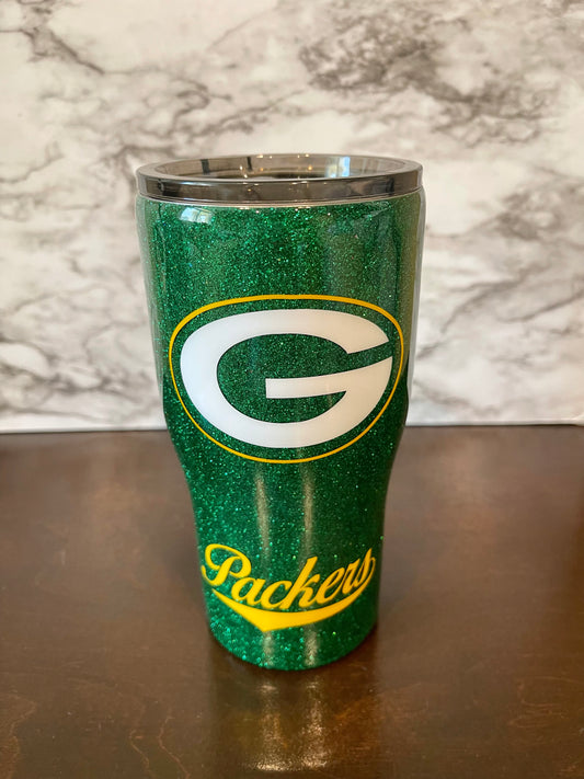 Green Bay Packers Glitter Tumbler