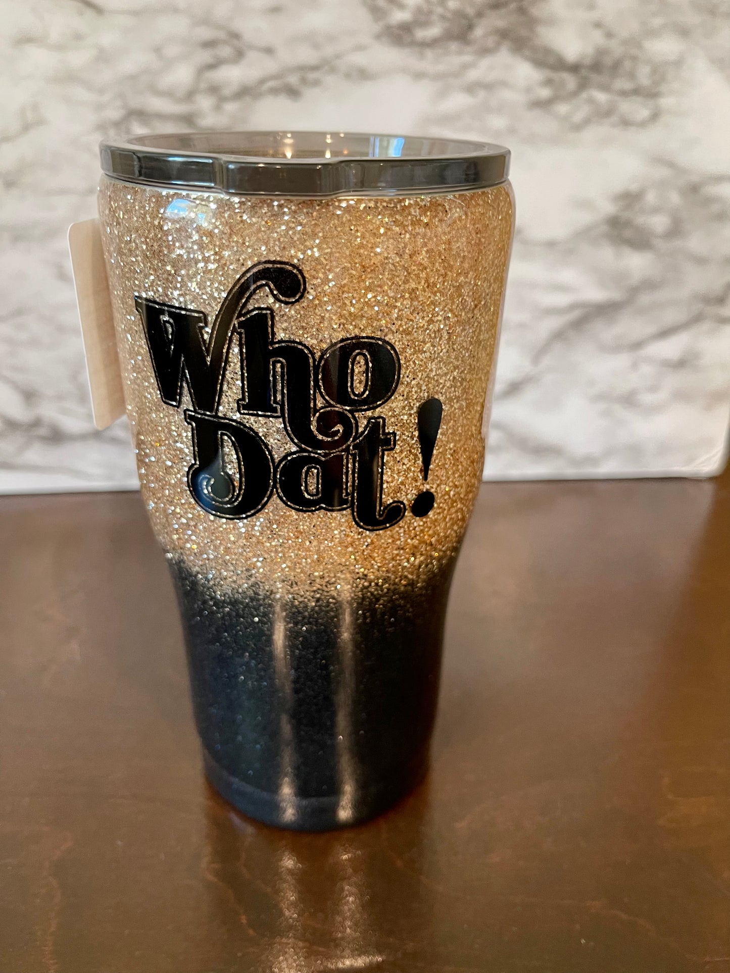 New Orleans Saints Glittered Tumbler