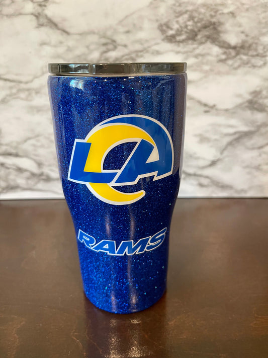 LA Rams Glitter Tumbler