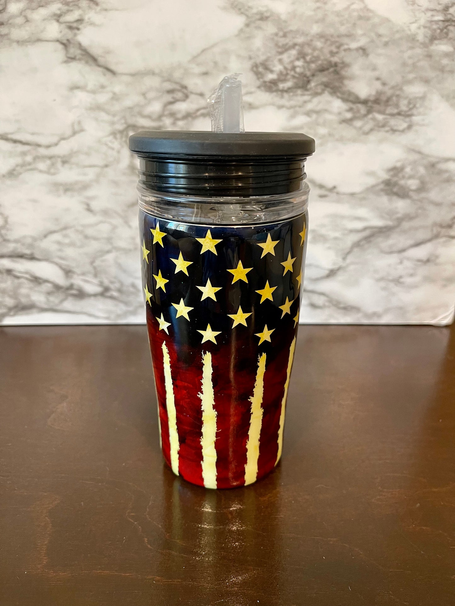 Americana Flag 4 in 1 Can Cooler/Tumbler