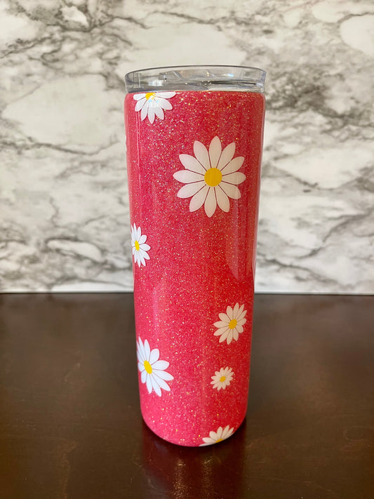 Daisy Coral Tumbler