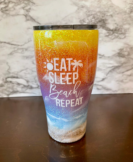 Eat Sleep Beach Repeat Tumbler