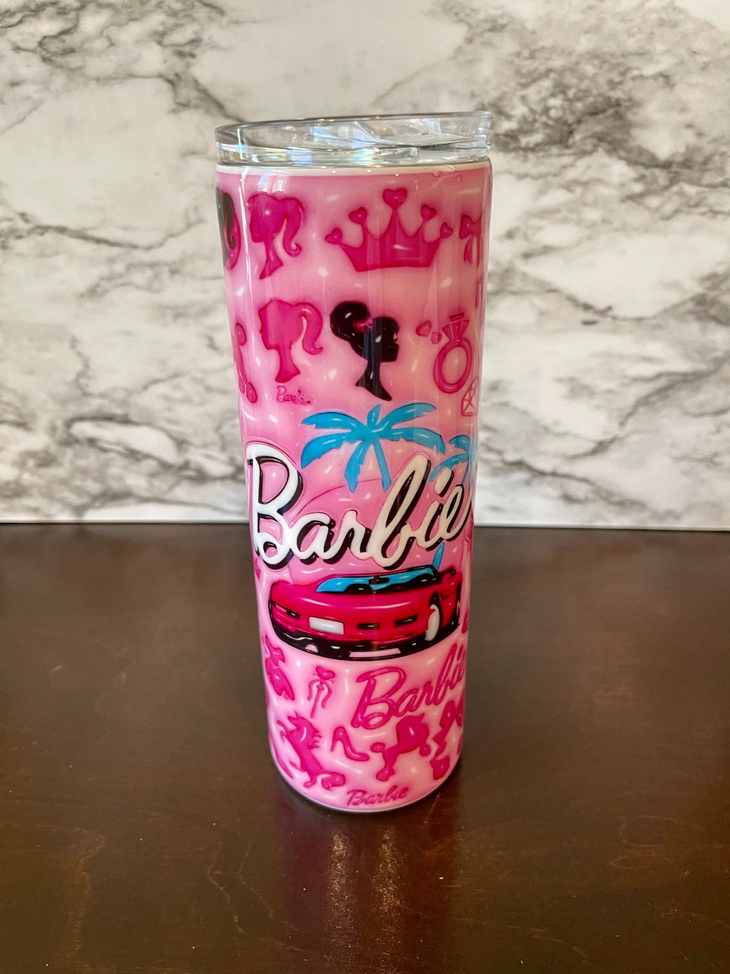 Barbie Car Full Wrap Tumbler