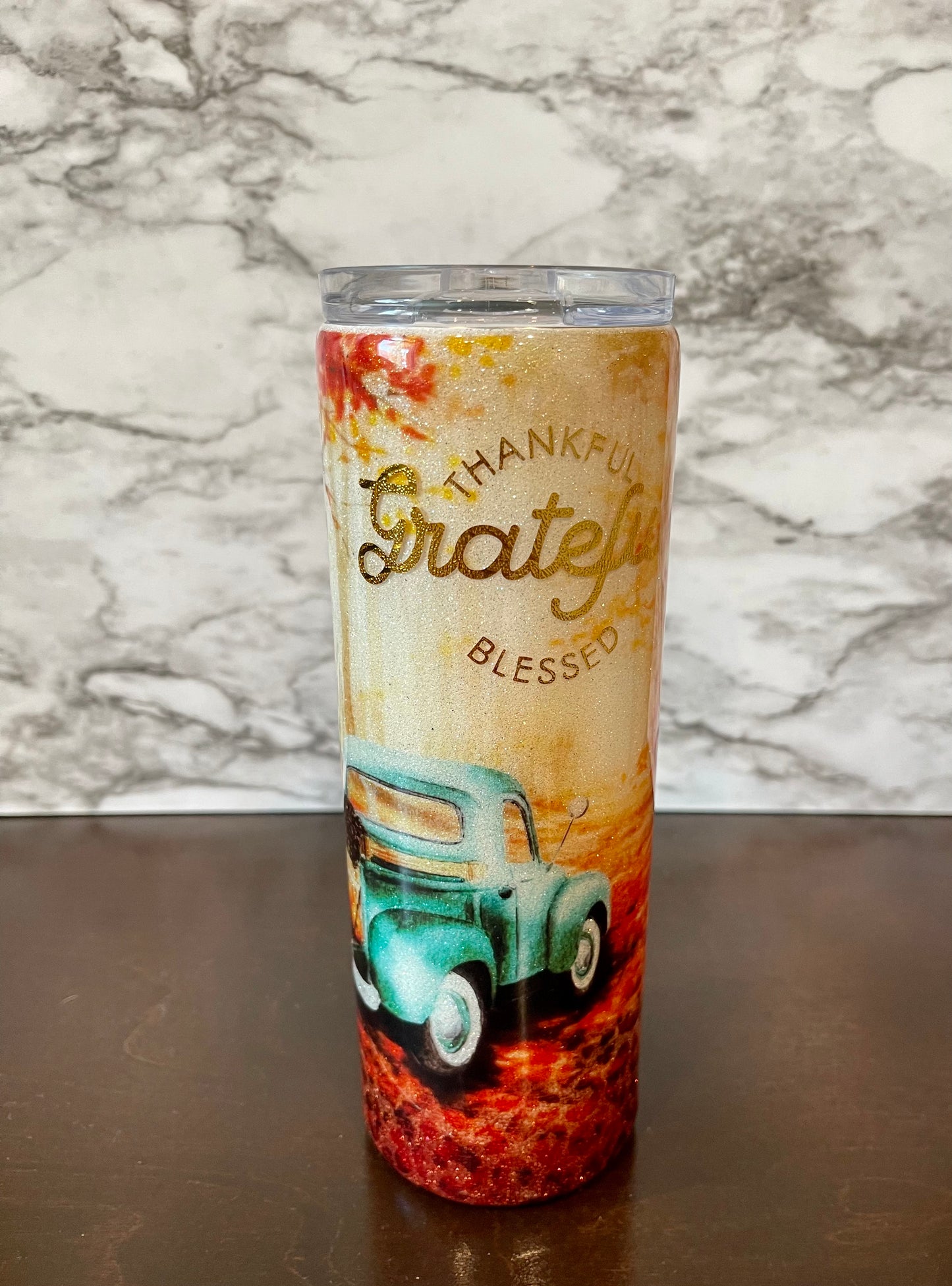 Vintage Truck - Thankful Grateful and Blessed 20 oz. Tumbler