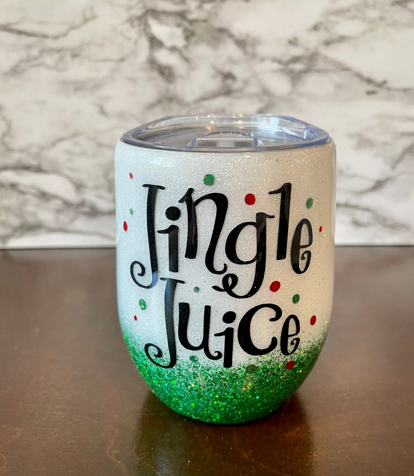 Jingle Juice - green - wine tumbler