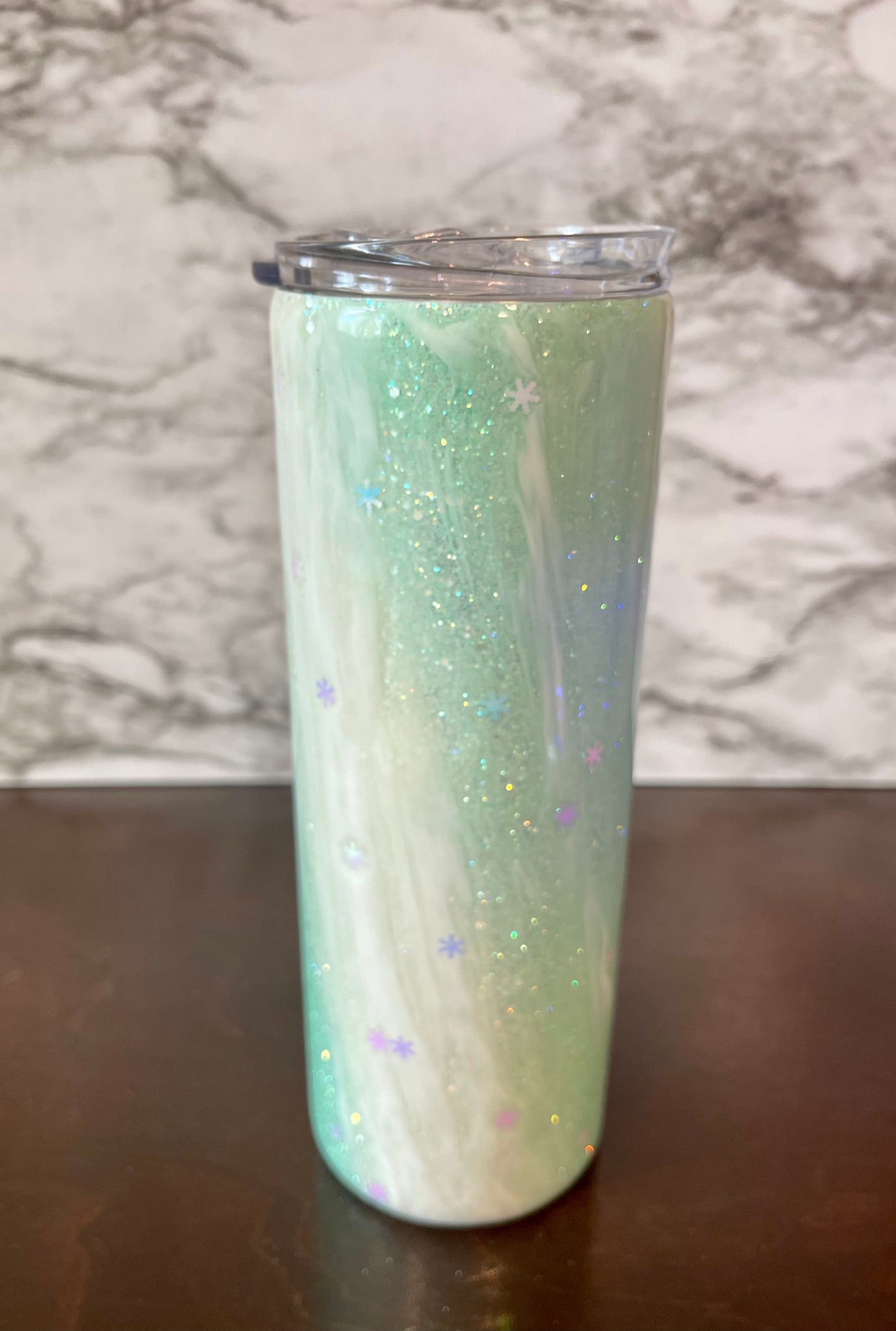 Snowflake light green Milky Way - 20 oz. tumbler