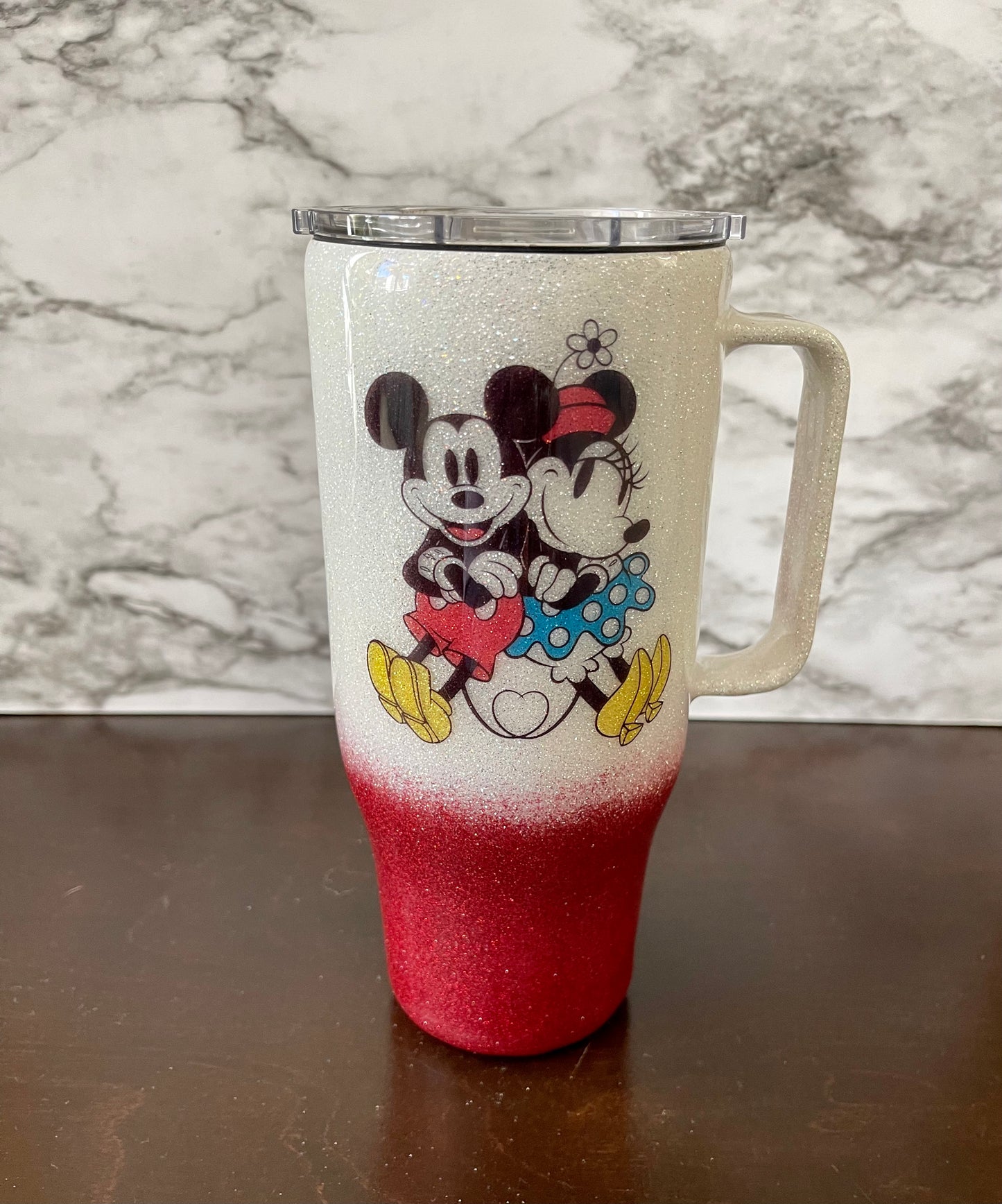 Mickey and Minnie 24 oz. Handled tumbler