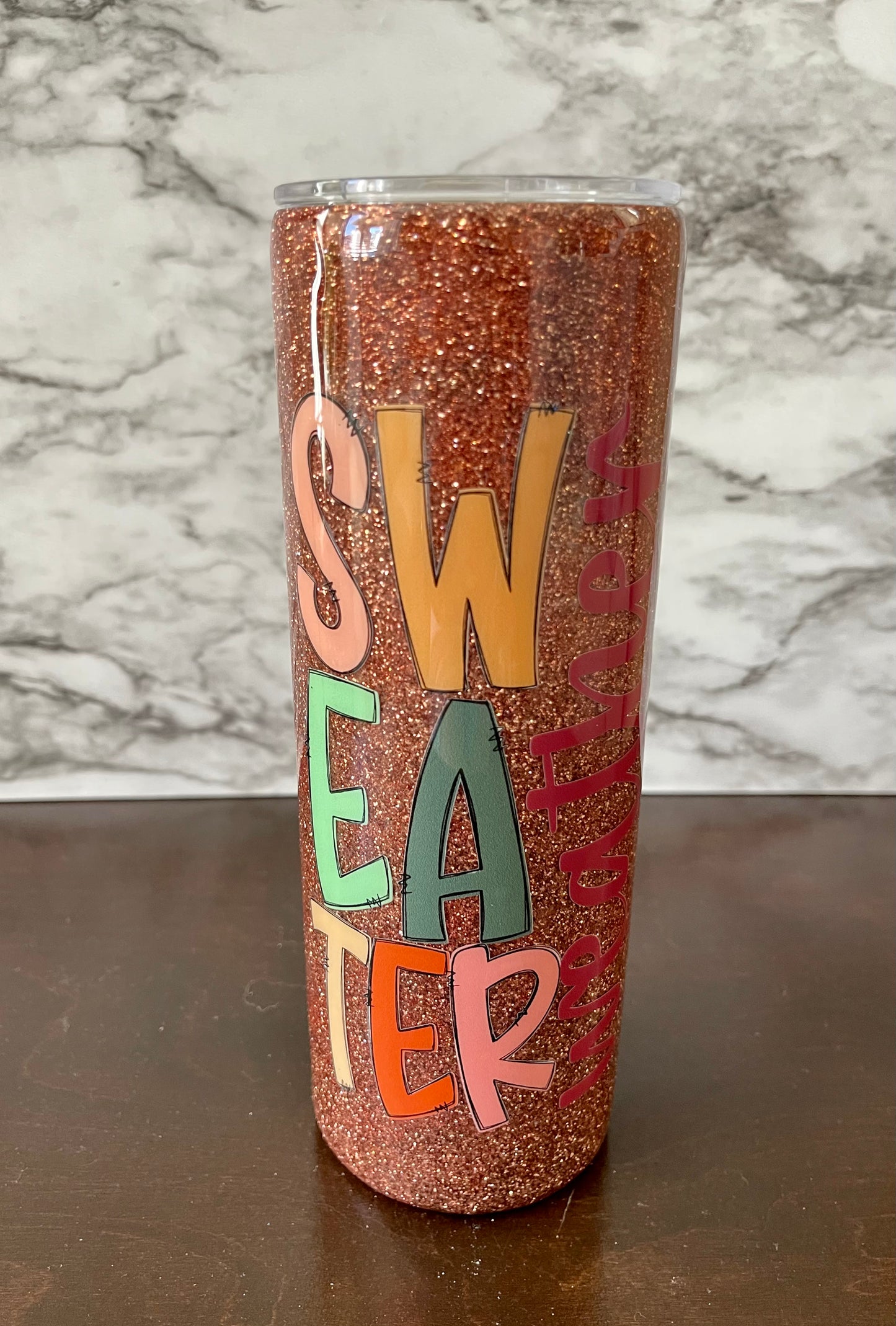 Sweater Weather 20 oz. straight tumbler