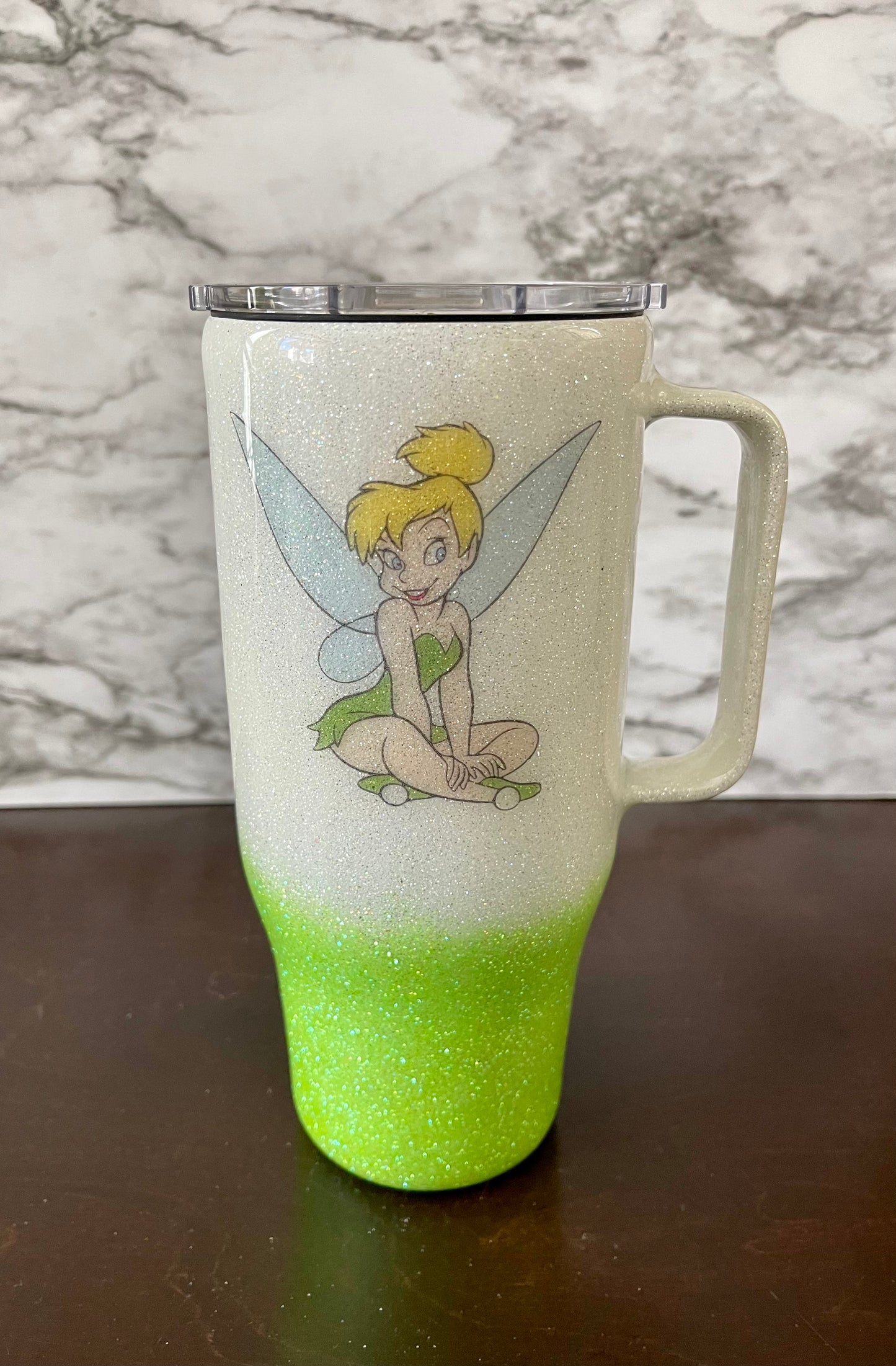 Tinkerbell - All you need is Faith Trust & a little Pixie Dust - 24 oz. handled tumbler