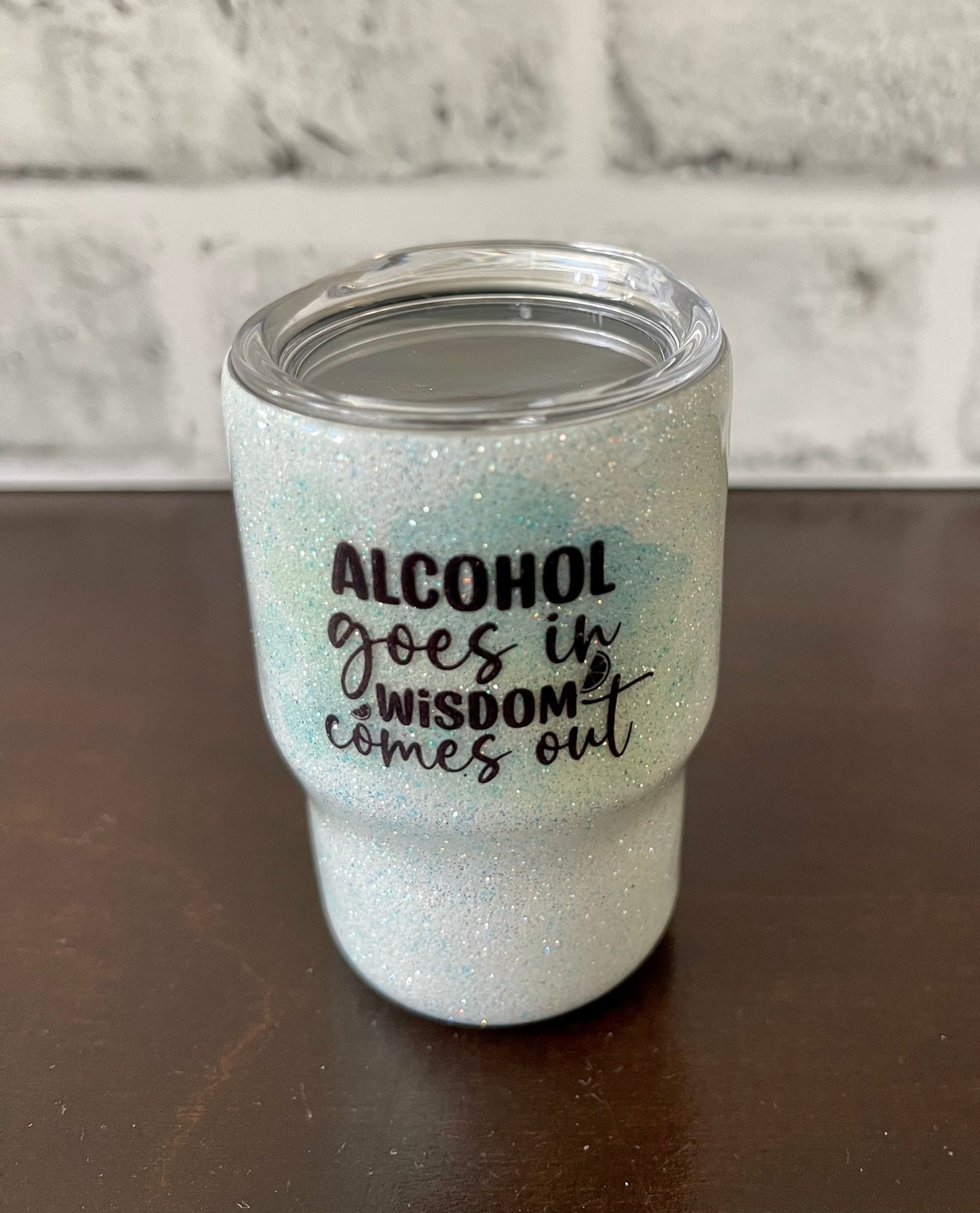 Alcohol Goes in Wisdom Comes Out - 3 oz. Shot Glass